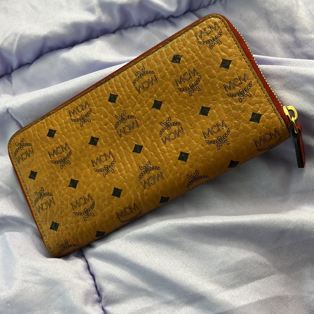 Used MCM Zip wallet